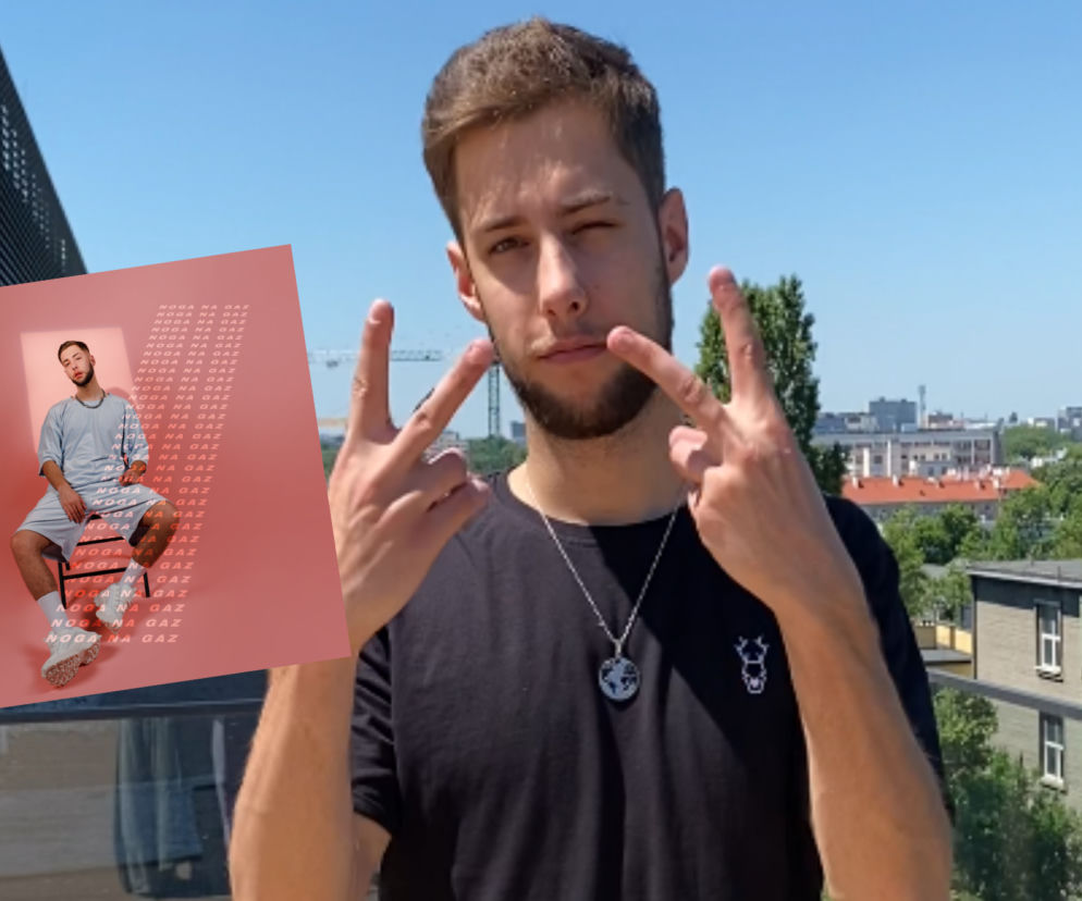 Michał Szczygieł na balkonie śpiewa nową piosenkę. Niesamowite wykonanie Noga na gaz