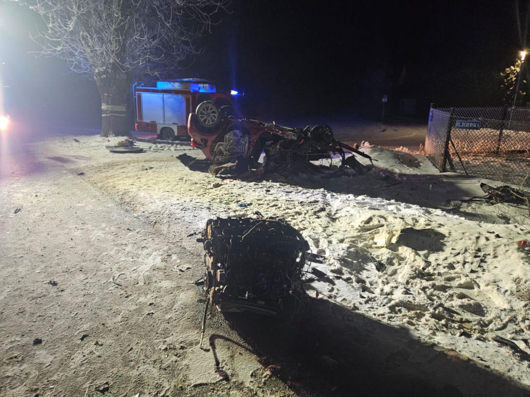 Dramatyczny wypadek na DK71 w Łodzi. Kierowca po reanimacji trafił do szpitala