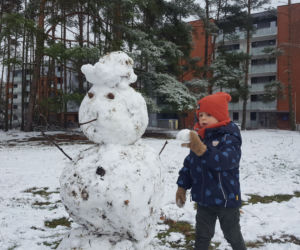 Pierwszy zimowy dzień tej jesieni w Lesznie