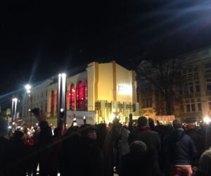 Łańcuch ludzi we Wrocławiu