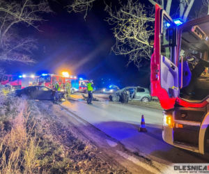 Czołowe zderzenie pod Oleśnicą