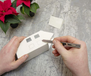 Gwiazda betlejemska – świąteczne domki DIY