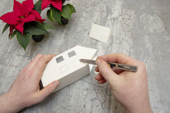 Gwiazda betlejemska – świąteczne domki DIY