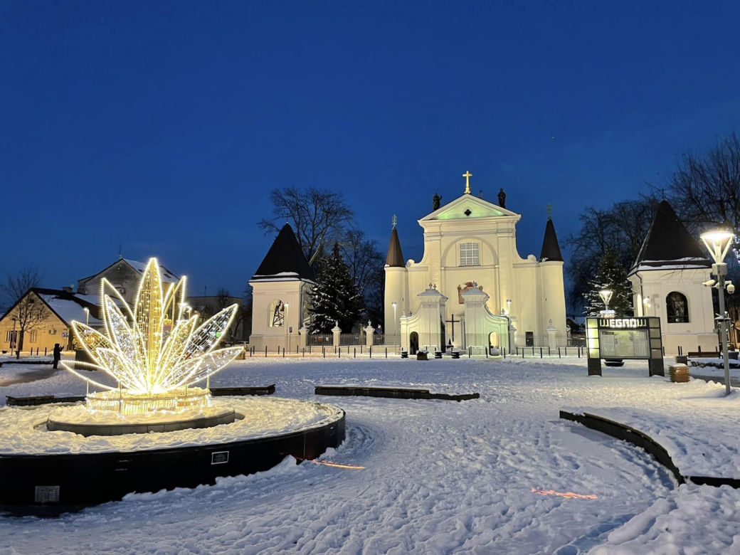 Świąteczne iluminacje w Węgrowie