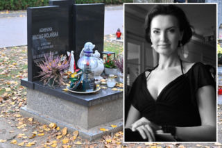 Tak wygląda grób Agnieszki Maciąg. Skromny nagrobek, ale jeden element rzuca się w oczy