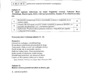 EGZAMIN GIMNAZJALNY 2012, JĘZYK POLSKI - ARKUSZE, PYTANIA, ODPOWIEDZI - TEST GIMNAZJALNY 2012 JEZYK POLSKI