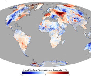 Anomalie temperatur na świecie
