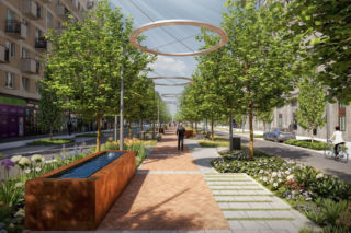 Wizualizacja ul. Kruczej w Warszawie po przebudowie