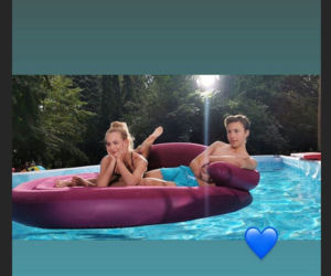 Barwy szczęścia po wakacjach 2019. Kajtek (Jakub Dmochowski), Oliwka (Wiktoria Gąsiewska)