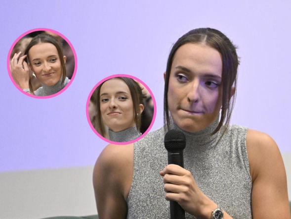 W takim wydaniu Igi Świątek jeszcze nie widzieliśmy. Makijaż, buty na obcasie, wystający brzuch i fryzura jak na bal 