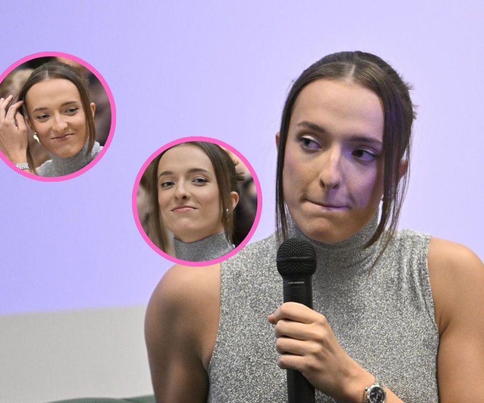 Iga Świątek na konferencji ze stypendystami