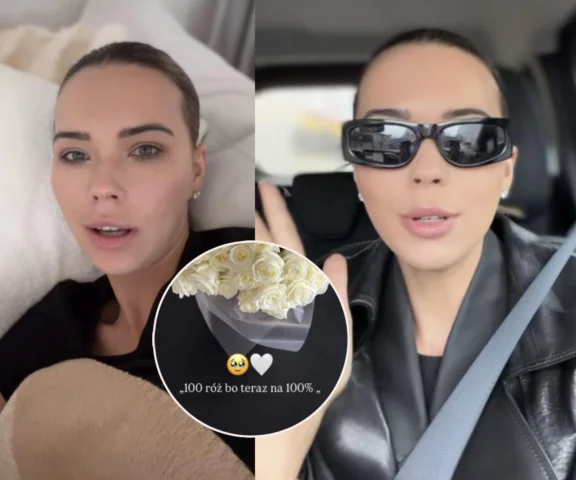 Kubicka po rozwodzie zaszyła się w domu. Pokazała 100 białych róż 