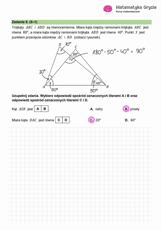 Próbny egzamin ósmoklasisty 2026 matematyka: ODPOWIEDZI