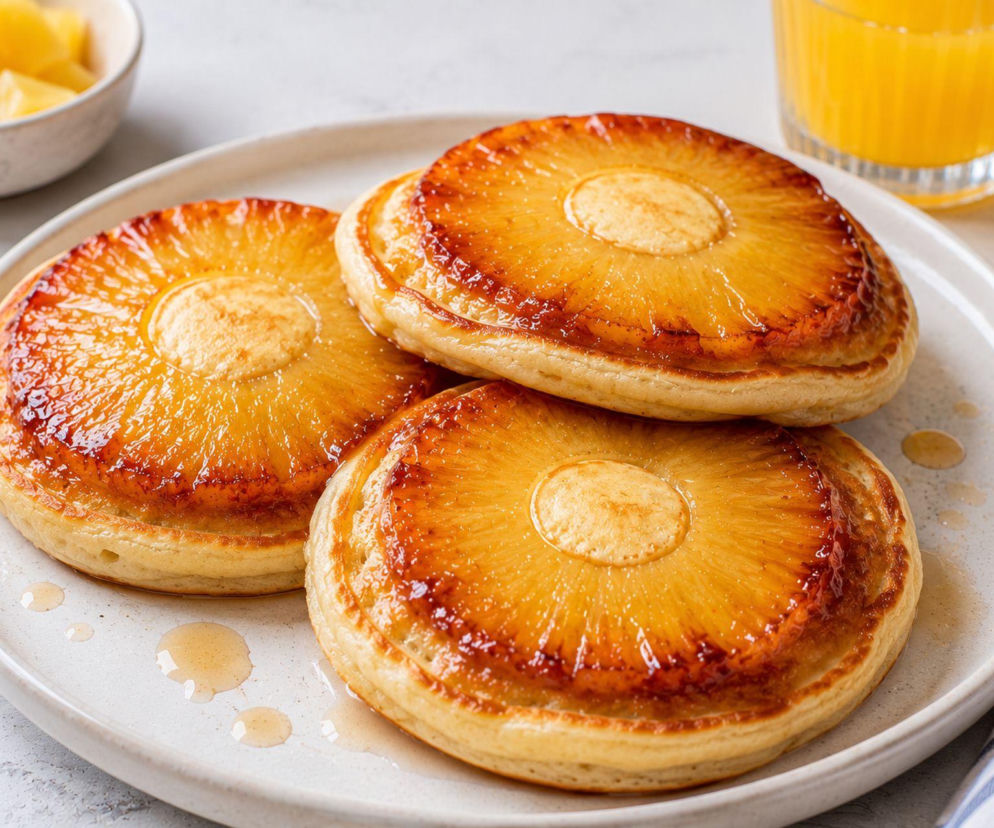Odwrócone pancakes z ananasem smakują jak marzenie. A robi się je w kilkanaście minut