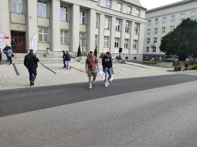 Protest górników i hutników
