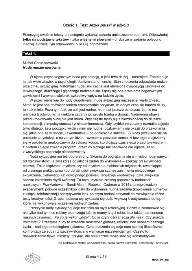 Próbna matura 2026: polski. Arkusze CKE, pytania i odpowiedzi z języka polskiego [4.03.2026]