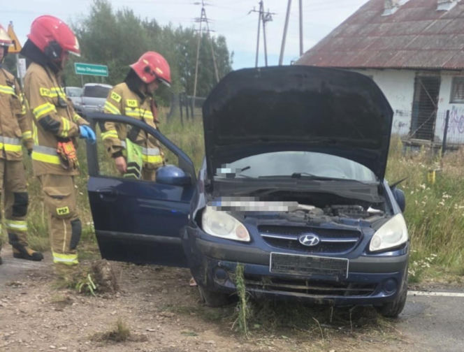 To auto wpadło do rowu