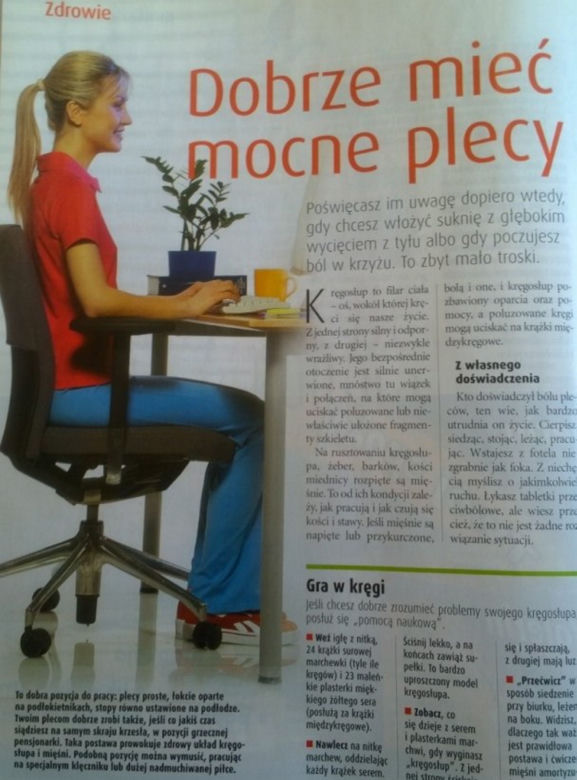 Ogórek chwaliła się mocnymi plecam