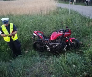 Wypadek motocyklisty