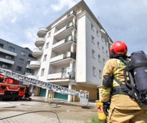 Pożar balkonu przy ulicy Międzyborskiej