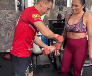 Ewa Brodnicka na treningu