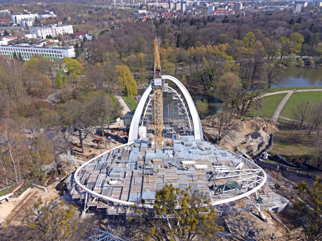 Przebudowa Teatru Letniego w Szczecinie - kwiecień 2021