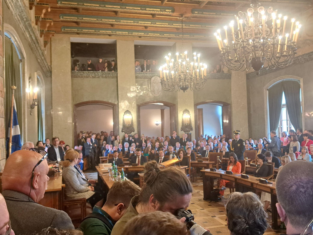 Zaprzysiężenie Aleksandra Miszalskiego na prezydenta miasta Krakowa oraz radnych IX kadencji