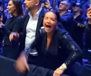 Kamila Wybrańczyk podczas walki Artura Szpilki na KSW