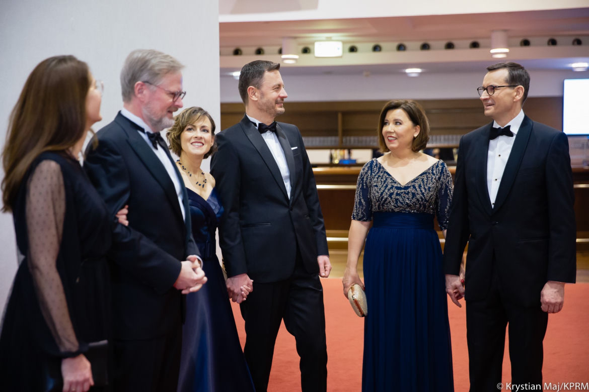 Mateusz Morawiecki z żoną na uroczystej gali