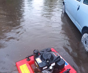 ​Osiedle Gronowo pod wodą po oberwaniu chmury