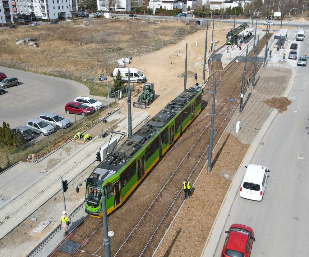 Na 23 kwietnia planowane jest uruchomienie kursów na całej długości nowej trasy na Naramowice do ul. Błażeja 