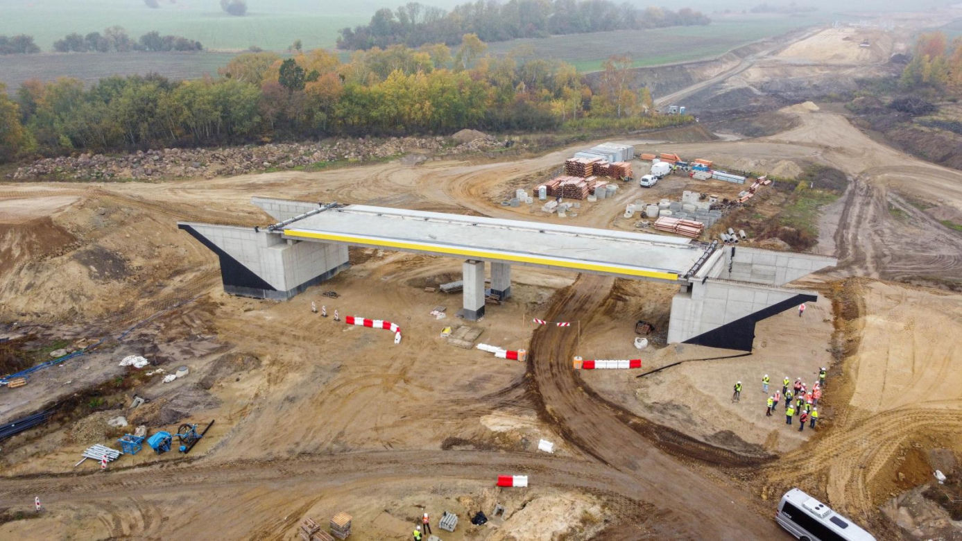 Budowa węzła w Kołbaskowie na autostradzie A6