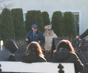 Stefan Friedmann z żoną na spacerze