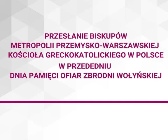Biskupi greckokatoliccy przed Dniem Pamięci Ofiar Zbrodni Wołyńskiej