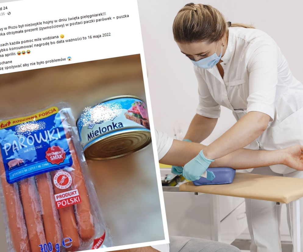 Pielęgniarki ze szpitala w Piszu otrzymały w prezencie… mielonkę i parówki. Dyrektor placówki komentuje