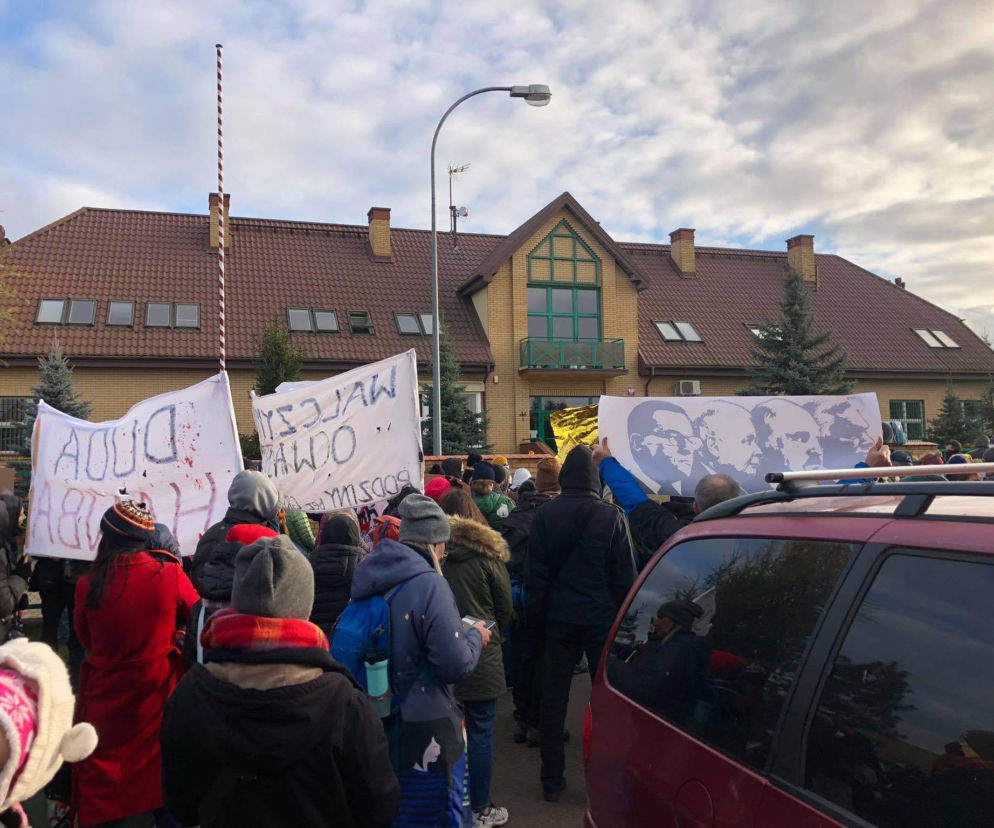 protest przy strazy granicznej
