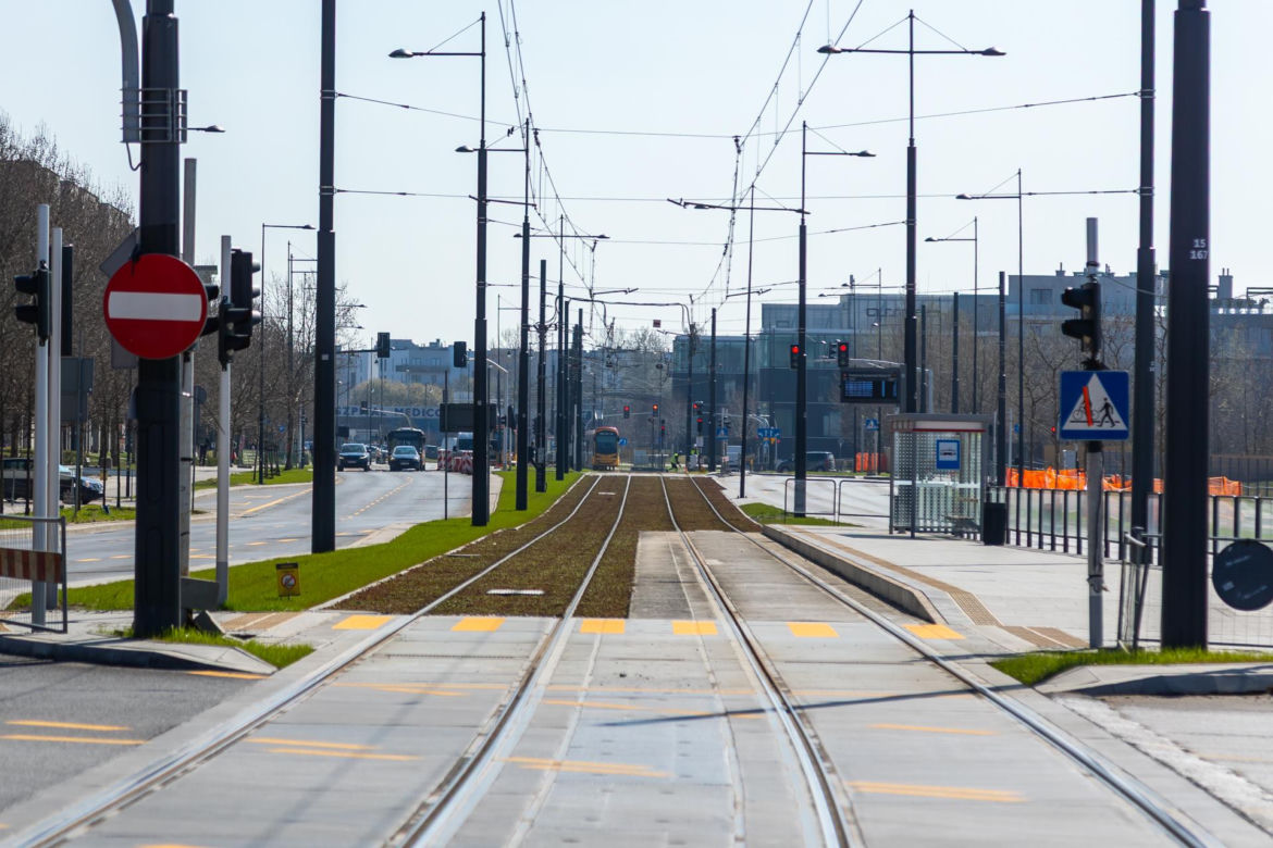 Tramwaj do Wilanowa blisko końca trasy
