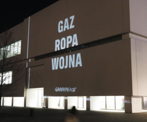 Nocna akcja aktywistów Greenpeace w Warszawie