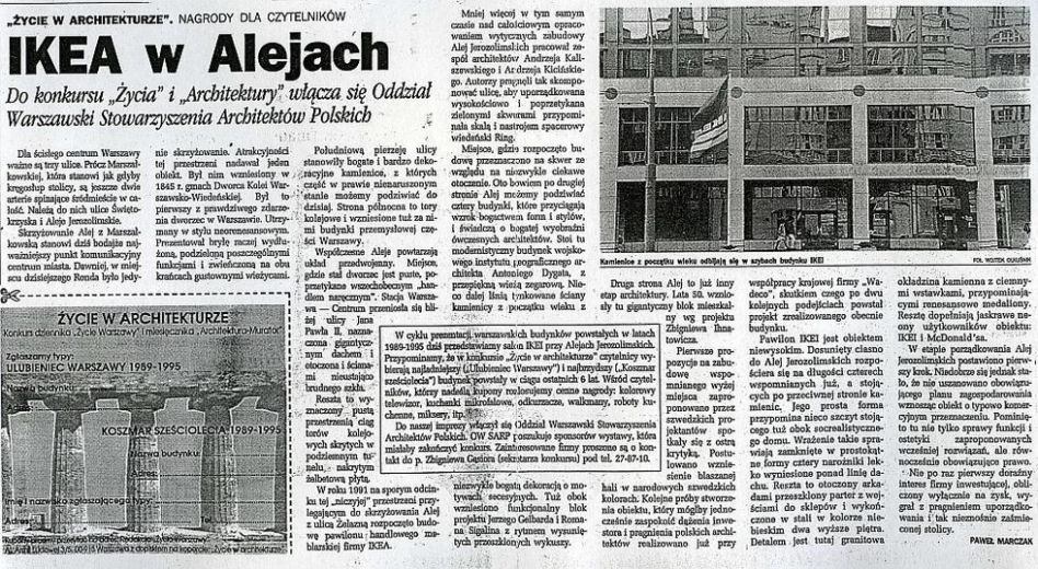 P. Marczak, Ikea w Alejach, „Życie Warszawy”, ...1995
