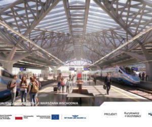 Wizualizacja dworca Warszawa Wschodnia po przebudowie