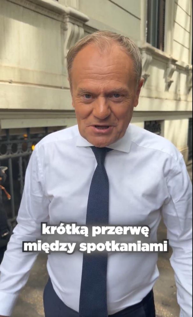 Premier Tusk skoczył na włoską pizzę! "Pizza for Donald!"