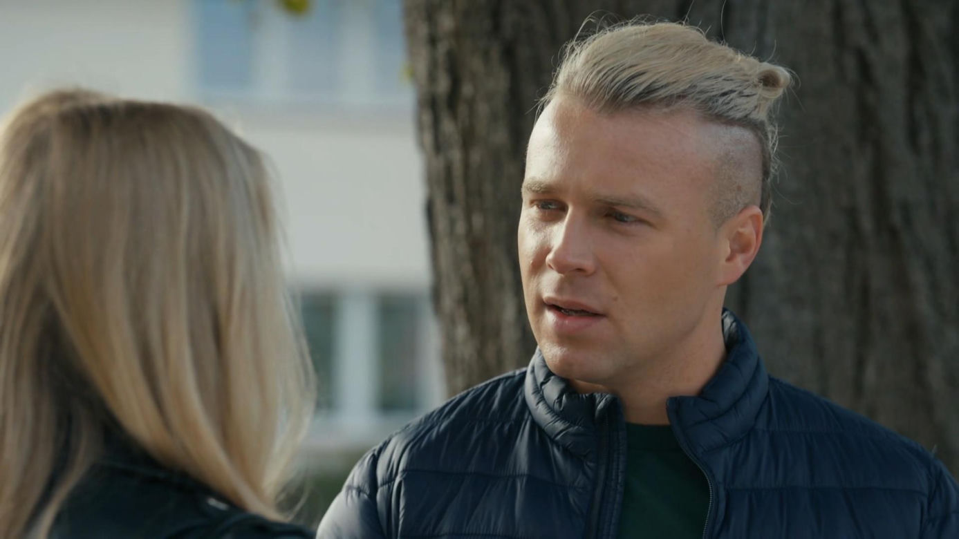 Barwy szczęścia, odc. 3348. Grażyna (Kinga Suchan), Patryk (Konrad Skolimowski)