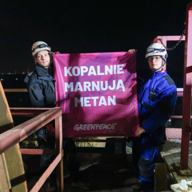 Akcja Greenpeace Knurów