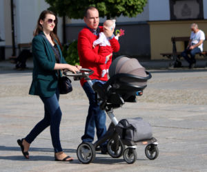 Adam Andruszkiewicz z żoną i córką