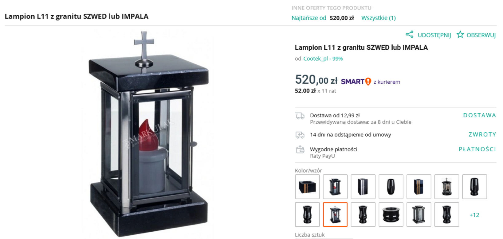 Znicze za kilkaset złotych 