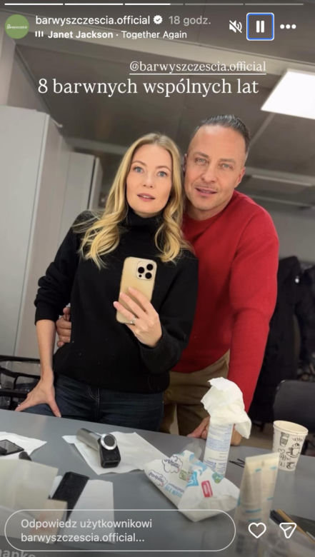 Barwy szczęścia. Dominika (Karolina Chapko), Sebastian (Marek Krupski)