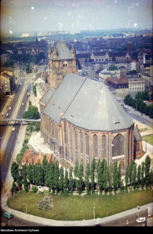 Szczecin z lotu ptaka w latach 80. XX wieku