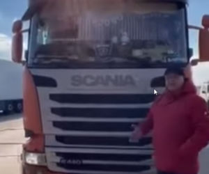 Filip Chajzer + Tiry na przejściu granicznym