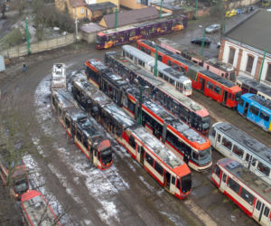 Pożar w zajezdni tramwajowej w Nowym Porcie