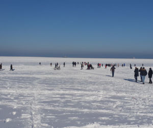 Plaża w Świnoujściu w zimowej odsłonie